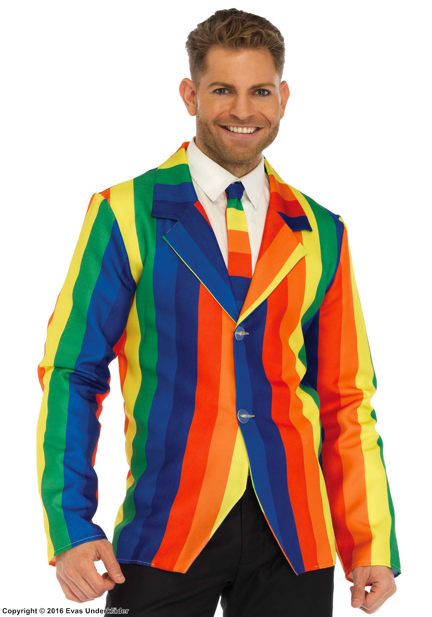 Kostyme-jakke, regnbuefarge